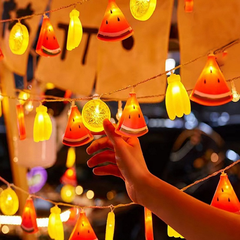 10LEDS Fruit Fairy Svjetlo na baterije Limun Lubenica Banana Svjetlo za kampiranje Noćna tržnica Dekoracija štanda