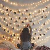 NOVO 1.5M 3M 6M Držač za foto kopču LED svjetiljke za Božić Novogodišnju zabavu Vjenčanje Dekoracija doma Vilinska svjetla Baterija