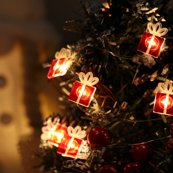 Дядо Коледа Коледна LED светлинна струна Весела Коледа Декор за дома 2022 Орнаменти за коледно дърво Navidad Коледни подаръци Нова година