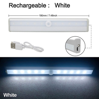 LED svjetiljka za ormar Napajanje na baterije Ispod ormarića Lampa s prigušivanjem PIR senzora kretanja Svjetla za ormar Unutarnja zidna svjetiljka za spavaću sobu