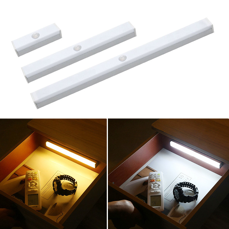 LED pametna noćna svjetla sa senzorom pokreta 3 načina rada AUTO Svjetla s prekidačem za ormar Ormar, hodnik Punjiva magnetna zidna svjetiljka