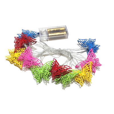 2,5 m 10 šviesos diodų LED Kalėdų kaltinės geležies spalvos drugelio fėjos šviesos stygos Kalėdų puošmena namų šventei girlianda miegamojo dekoras