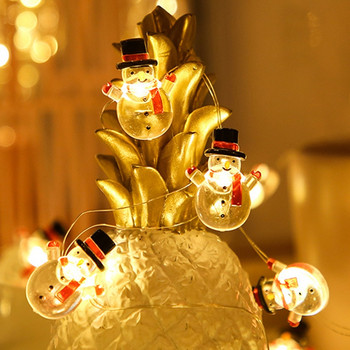 2M 20 LED Santa Claus Snowman Elk Fairy Lights Festoon Led Light Γιρλάντες Χριστουγεννιάτικες διακοσμήσεις Πρωτοχρονιάς 2024 Navidad Noel 2023