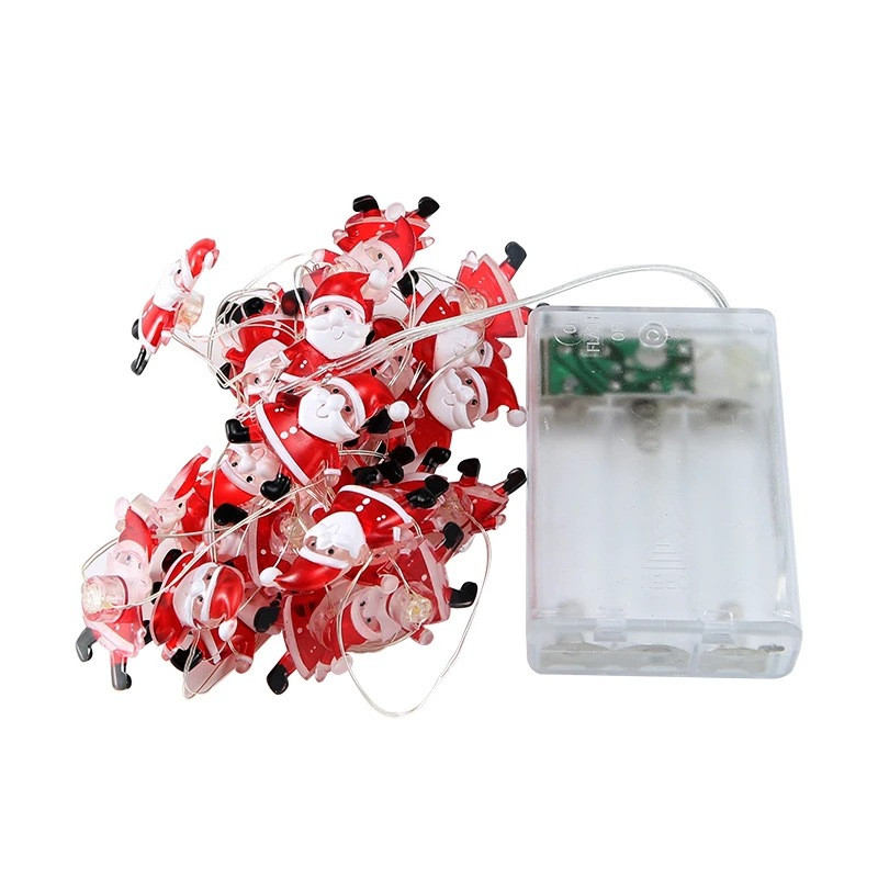 2M 20 LED Santa Claus Snowman Elk Fairy Lights Festoon Led Light Γιρλάντες Χριστουγεννιάτικες διακοσμήσεις Πρωτοχρονιάς 2024 Navidad Noel 2023