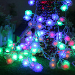 10M 100led karvane pall Edelweiss 8 režiimiga String Light AC220V värviline sise-/väljas Ramadani festivali pidu Dekoratsioon Garland