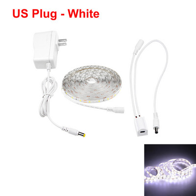 1 szett LED világító szalag konyhai szekrényhez Kézi érzékelő éjszakai fények szalag rugalmas szalagos szekrény lámpa 12 V LED otthoni világítás