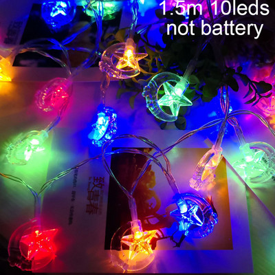 Islamo musulmonų Ramadano nešiojamas LED rūmų žibinto pakabukas Gurbang EID Mubarako šviesus ornamentas Ramadan Kareem dekoracija namams