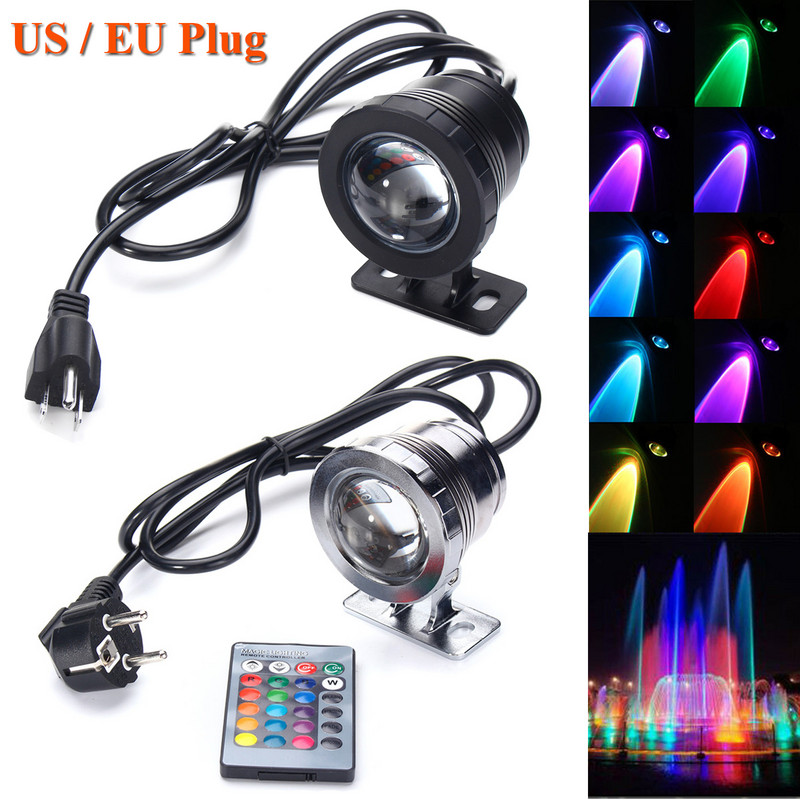 Povandeninė RGB LED prožektorių lemputė kintamosios srovės 110 V 220 V DC 12 V 15 W 10 W kraštovaizdžio lempa prožektorių lauko sodo fontano baseino apdaila