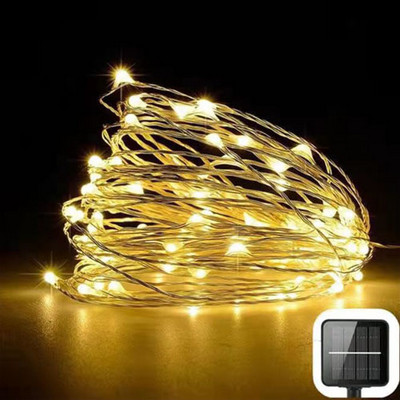 5/10/20M LED saulės styginių pasakų žibintai lauko atostogų Kalėdų vakarėlis girlianda saulės sodo lempa vandeniui atsparūs žibintai