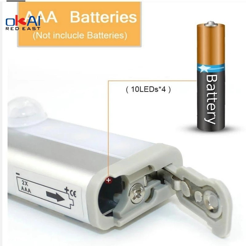 LED-es szekrényvilágítás 10 LED-es lámpa mozgásérzékelős világítással. Konyhai világítás USB újratölthető szekrény alatti lámpák hálószobához.