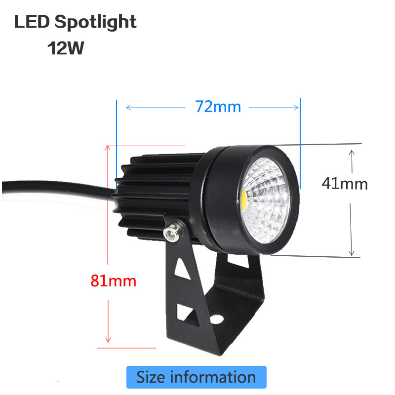 12 W LED kraštovaizdžio prožektorius antžeminė lempa vandeniui atspari apšvietimas projekcinė lemputė kintamosios srovės 220 V DC 12 V RGB šilta balta šalta balta nuotolinio valdymo pultas