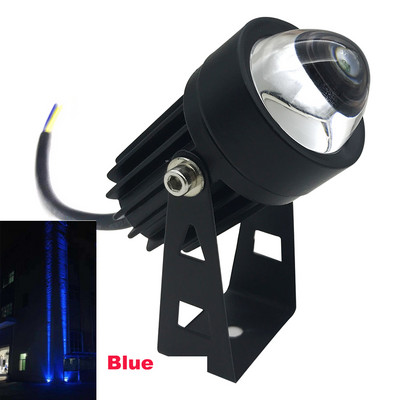 Lauko LED prožektorius, atsparus vandeniui IP65 sieninio apiplovimo lempa siauro spindulio kampo prožektorius 3W RGB taškinis tolimojo atstumo 220v