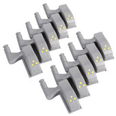 10X Συμπεριλαμβανομένης μπαταρίας LED μεντεσέ ντουλαπιού με αισθητήρα νυχτερινού φωτός για δωμάτιο κουζίνας Υπνοδωμάτιο Ντουλάπα ντουλάπι φωτιστικό πόρτας