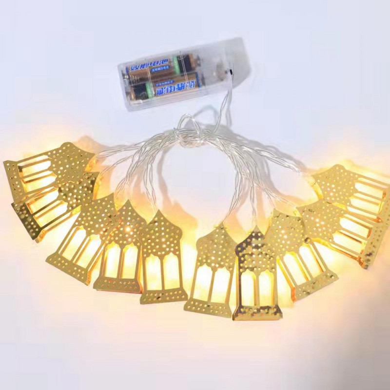 2022 Ramazan Dekorativna svjetla String Led Muslimanska zabava Dekoracija 1.5M10 Svjetla Eid Al-Fitr Kućni aranžman za zabavu