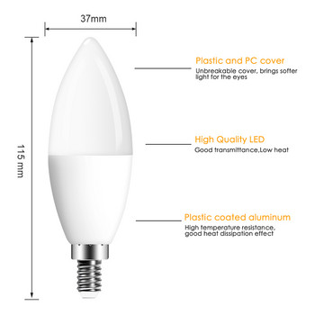 LED крушка с промяна на цвета RGB E27 GU10 Интелигентна лампа с IR дистанционно управление LED таванна точка 220V 110V Димируем прожектор Начало