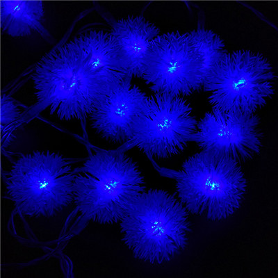 YIYANG sniego kamuolys 2M 20 rutuliukų LED styginių lemputės Kalėdų girliandos vakarėliui, vestuvių dekoravimo blykstė Pasakų lemputės AA baterija