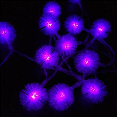 YIYANG sniego kamuolys 2M 20 rutuliukų LED styginių lemputės Kalėdų girliandos vakarėliui, vestuvių dekoravimo blykstė Pasakų lemputės AA baterija