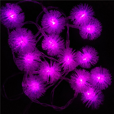 YIYANG sniego kamuolys 2M 20 rutuliukų LED styginių lemputės Kalėdų girliandos vakarėliui, vestuvių dekoravimo blykstė Pasakų lemputės AA baterija