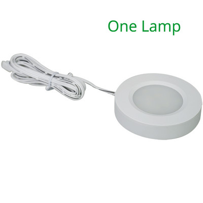 Szekrény alatti lámpák 12V LED-es konyhai szekrény világítás lámpák polc vitrin kerek Puck fény Könyvespolc pult bútor lámpa