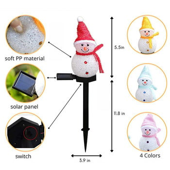 Ηλιακά φώτα εξωτερικού χώρου Snowman Solar Light Αδιάβροχο Φωτιστικό γκαζόν γιρλάντα δρόμου Γιορτινό φωτιστικό Πρωτοχρονιάτικο Χριστουγεννιάτικο Διακόσμηση 2023