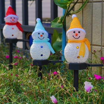 Ηλιακά φώτα εξωτερικού χώρου Snowman Solar Light Αδιάβροχο Φωτιστικό γκαζόν γιρλάντα δρόμου Γιορτινό φωτιστικό Πρωτοχρονιάτικο Χριστουγεννιάτικο Διακόσμηση 2023