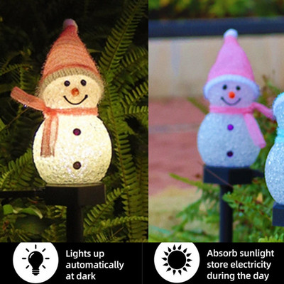 Vanjska solarna svjetla Snjegović Solarna svjetlost Vodootporna ulična vijenac Svjetiljka za travnjak Blagdanska rasvjeta Novogodišnji božićni ukrasi 2023.