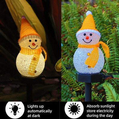 Vanjska solarna svjetla Snjegović Solarna svjetlost Vodootporna ulična vijenac Svjetiljka za travnjak Blagdanska rasvjeta Novogodišnji božićni ukrasi 2023.