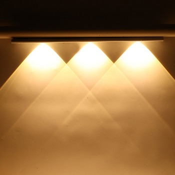 USB зареждане LED нощна светлина Сензор за движение Безжичен под ултра тънък шкаф Лампа Гардероб Гардероб Спалня Кухня Вътрешно осветление