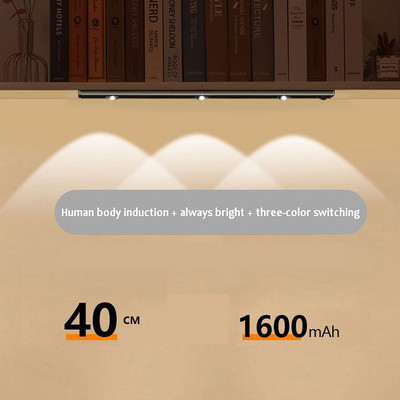 Încărcare USB LED Senzor de mișcare Lumină de noapte fără fir sub dulap ultra subțire Lampă dulap dulap Dormitor Bucătărie Lumini de interior