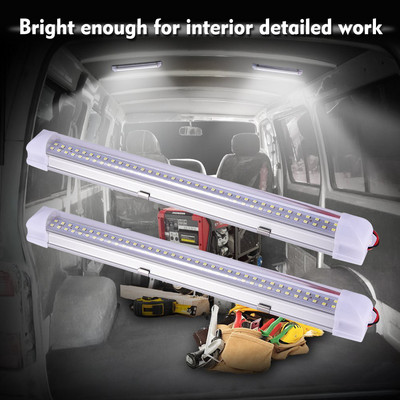 35cm 5W LED svetelné pásy do auta 12V lampy do skrinky auta pracovná trubica s vypínačom dodávka nákladné auto obytný automobil loď stropné svetlo