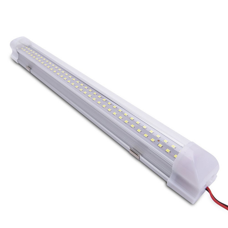 35 cm 5W automobilių LED šviesos juostos 12V spintelių lempos Automobilio vidaus darbo lempos vamzdis su jungikliu furgono sunkvežimio sunkvežimio kemperio valties lubų šviesa