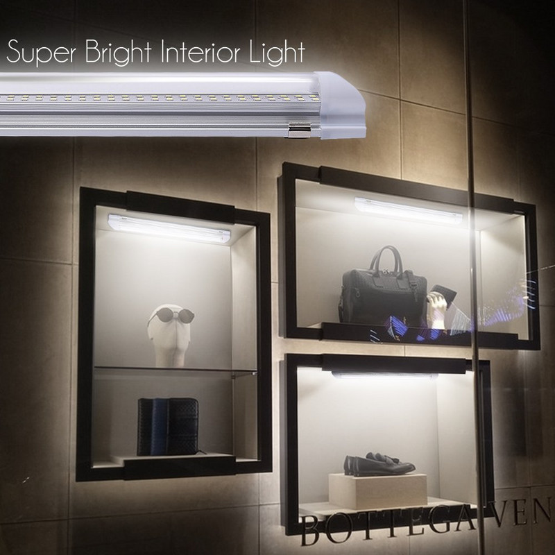 35 cm 5W automobilių LED šviesos juostos 12V spintelių lempos Automobilio vidaus darbo lempos vamzdis su jungikliu furgono sunkvežimio sunkvežimio kemperio valties lubų šviesa