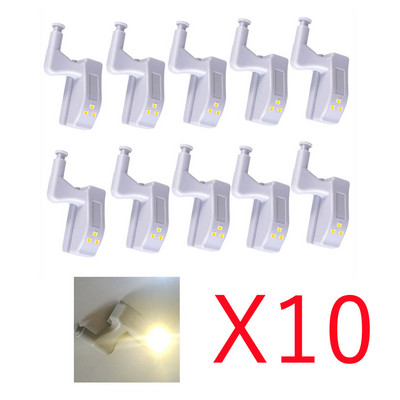 10/PCS LED φως κάτω από το ντουλάπι Γενικός αισθητήρας φωτός ντουλάπας Led Εσωτερικός μεντεσέδες φωτιστικό Armario για Ντουλάπα Κουζίνα NightLam