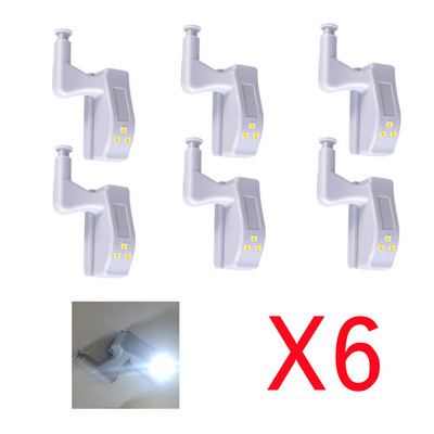 10/PCS LED φως κάτω από το ντουλάπι Γενικός αισθητήρας φωτός ντουλάπας Led Εσωτερικός μεντεσέδες φωτιστικό Armario για Ντουλάπα Κουζίνα NightLam