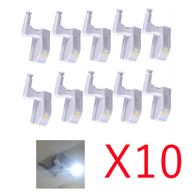 10/PCS LED φως κάτω από το ντουλάπι Γενικός αισθητήρας φωτός ντουλάπας Led Εσωτερικός μεντεσέδες φωτιστικό Armario για Ντουλάπα Κουζίνα NightLam