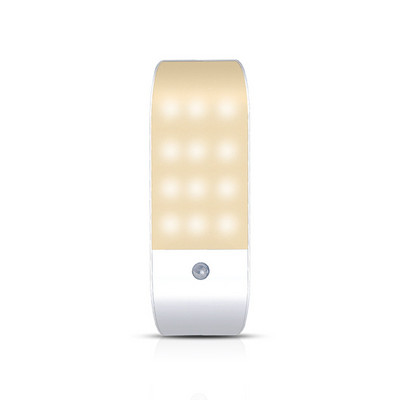 12 Λάμπα LED Night Light Human Body Επαναφορτιζόμενη Ντουλάπα Νυχτερινό Φως USB Αισθητήρας επαγωγής ανιχνευτή κίνησης για υπνοδωμάτιο