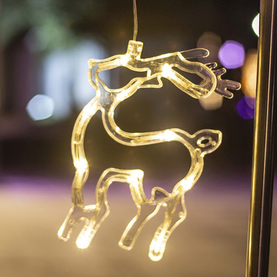 Ziemassvētku rotājumi LED piesūcekņi Gaismas Sniegpārslas Ziemassvētku vecītis Sniegavīrs Mēness feja Kāzu ballītes noformējums Svētku apgaismojums