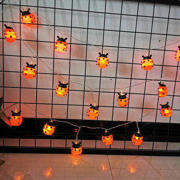 10 LED Ladybug Flamingo String Lights Μπαταρία Γιορτινό Χριστουγεννιάτικο Διακοσμητικό Φωτιστικό Γάμου για Μπαλκόνι σπιτιού Αυλή Κήπο