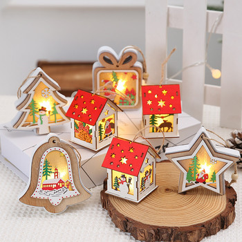 Χριστουγεννιάτικα στολίδια Ξύλινα στολίδια Κρεμαστά καμπίνας Λαμπερά στολίδια χριστουγεννιάτικου δέντρου Χριστουγεννιάτικα στολίδια για το σπίτι