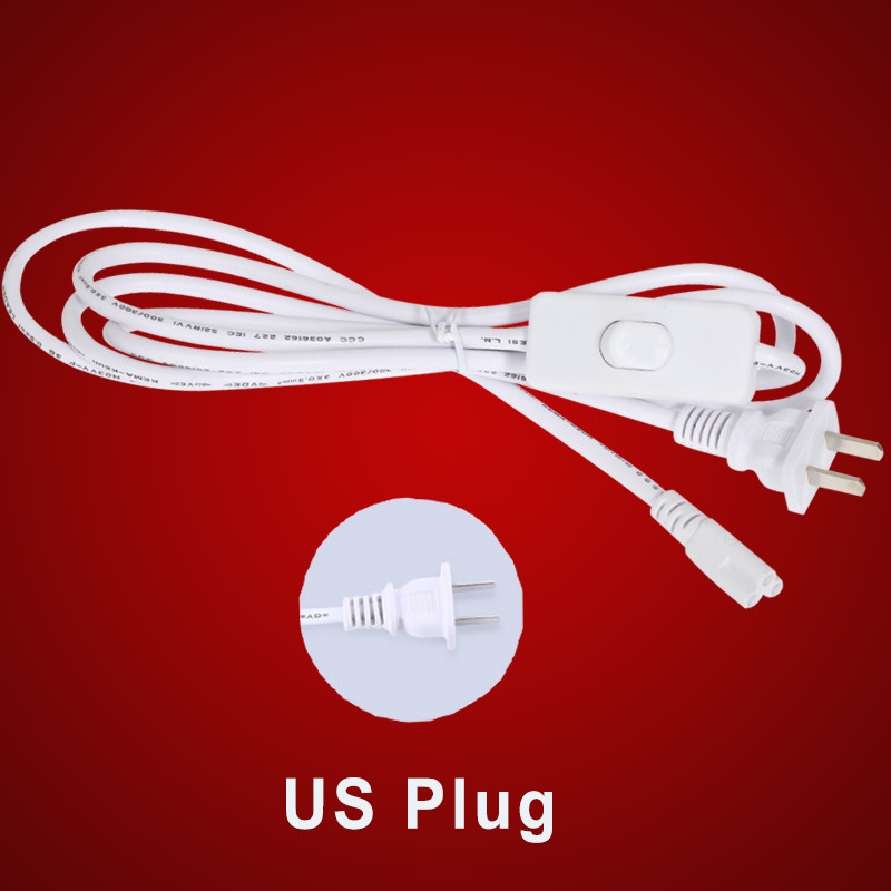 ASV ES slēdža kabelis T5 T8 LED cauruļu lampas savienotājs 3 kontakti 30 CM 50 CM 180 CM Trīsfāzu divgalu savienošana