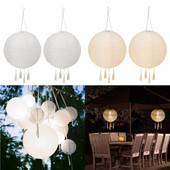 1-2 vnt saulės žibintų lempos lauko vandeniui atsparus nailoninis kabantis žibintas, tradicinis kinų ornamentas restorano festivalio dekoravimui