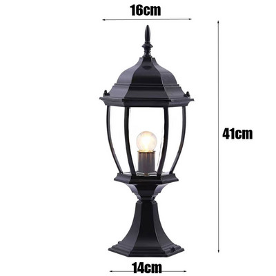 Europietiško stiliaus lauko vandeniui atspari tvoros kolonos galvos lempa namų vartai vila lauko sodas vidinis kiemas koloninis sieninis žibintas