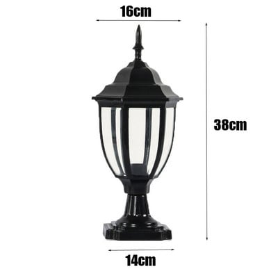 Europietiško stiliaus lauko vandeniui atspari tvoros kolonos galvos lempa namų vartai vila lauko sodas vidinis kiemas koloninis sieninis žibintas