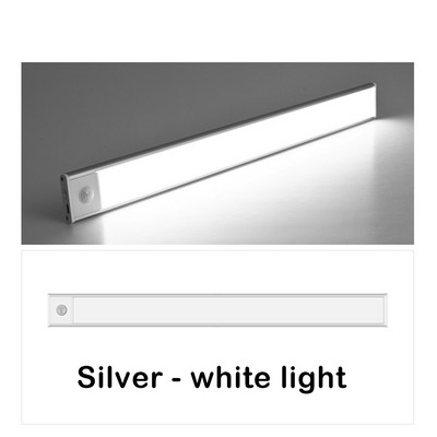 Ultravékony LED világító szekrény világítás PIR mozgásérzékelő led USB újratölthető fekete alumínium konyhai szekrények világítás LED világítás