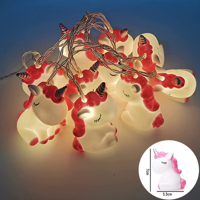 1,5M 10LED aranyos állati fényfüzér Rajzfilm Víziló Egyszarvú Zsiráf Víziló Mókus LED Tündérlámpa Gyerekeknek Ünnepi ajándékok