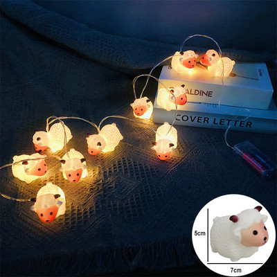 1,5M 10LED aranyos állati fényfüzér Rajzfilm Víziló Egyszarvú Zsiráf Víziló Mókus LED Tündérlámpa Gyerekeknek Ünnepi ajándékok