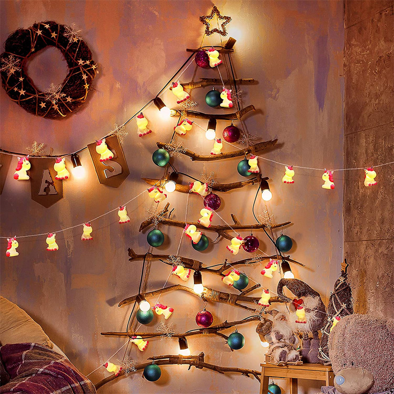 1,5M 10LED aranyos állati fényfüzér Rajzfilm Víziló Egyszarvú Zsiráf Víziló Mókus LED Tündérlámpa Gyerekeknek Ünnepi ajándékok