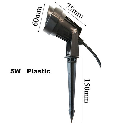 LED kraštovaizdžio apšvietimas 3W 9W 12w lauko prožektoriai Spike Prožektorius DC12V 110V 220V sodo vejos lempa IP65 RGB