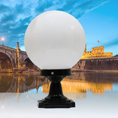 Golyó alakú kültéri oszlopos lámpa Vízálló Verlichting Veranda Kerti Melltartó Gateway E27 Chapiter Fény dekoráció Oszlop világítás