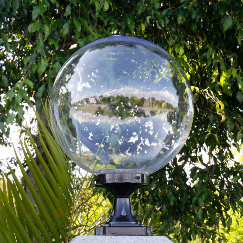 Golyó alakú kültéri oszlopos lámpa Vízálló Verlichting Veranda Kerti Melltartó Gateway E27 Chapiter Fény dekoráció Oszlop világítás